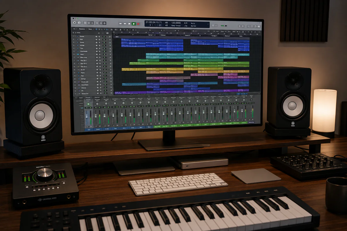 Music production screen for Rhythm and Cloth